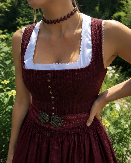 Herzkette “Wally” Bordeauxrot