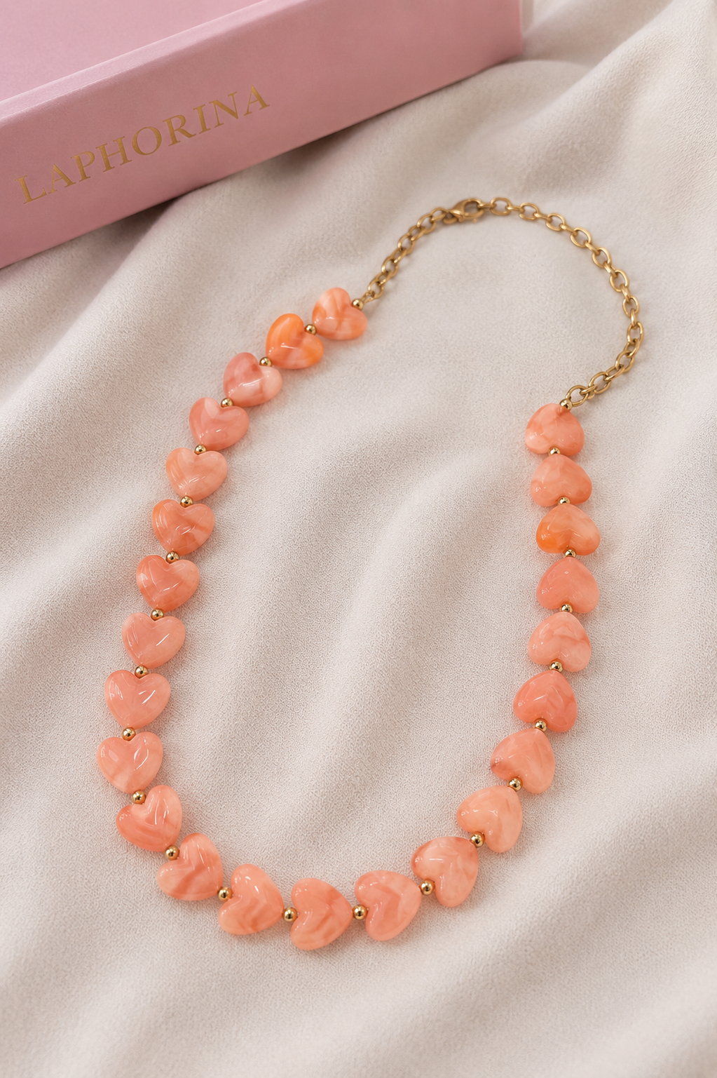 Herzkette “Wally” Apricot